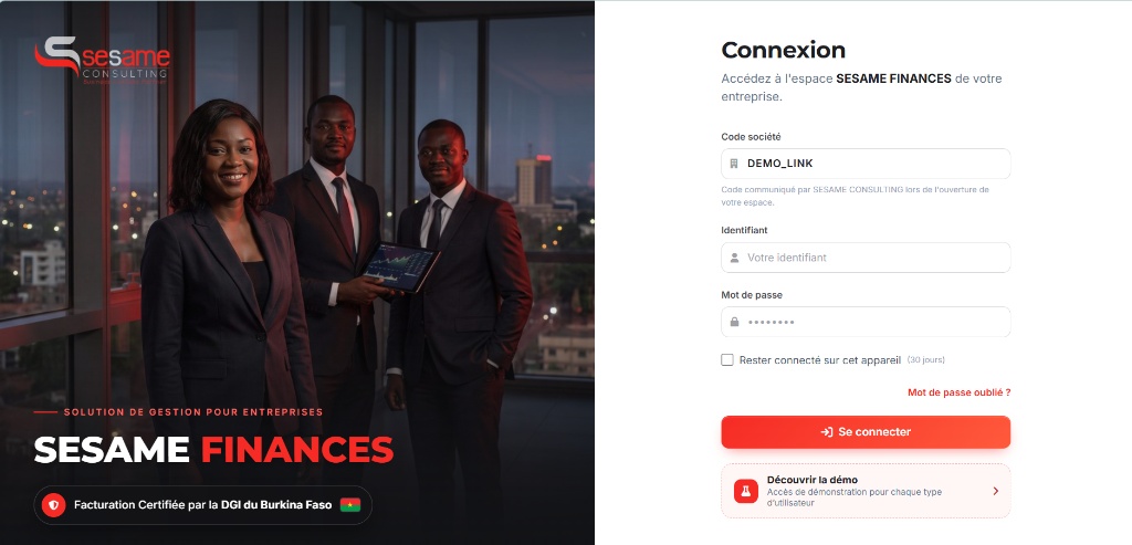 SESAME Finances — Solution de gestion pour entreprises